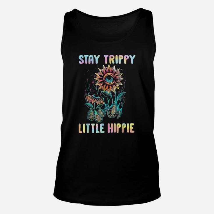 Stay Trippy Little Hippie Flower Eye Unisex Tank Top