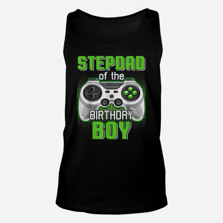 Stepdad Of The Birthday Boy Video Game B-Day Top Gamer Party Unisex Tank Top