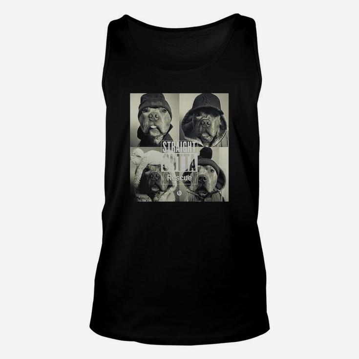 Straight Outta Rescue T-shirt - Pit Bull Unisex Tank Top