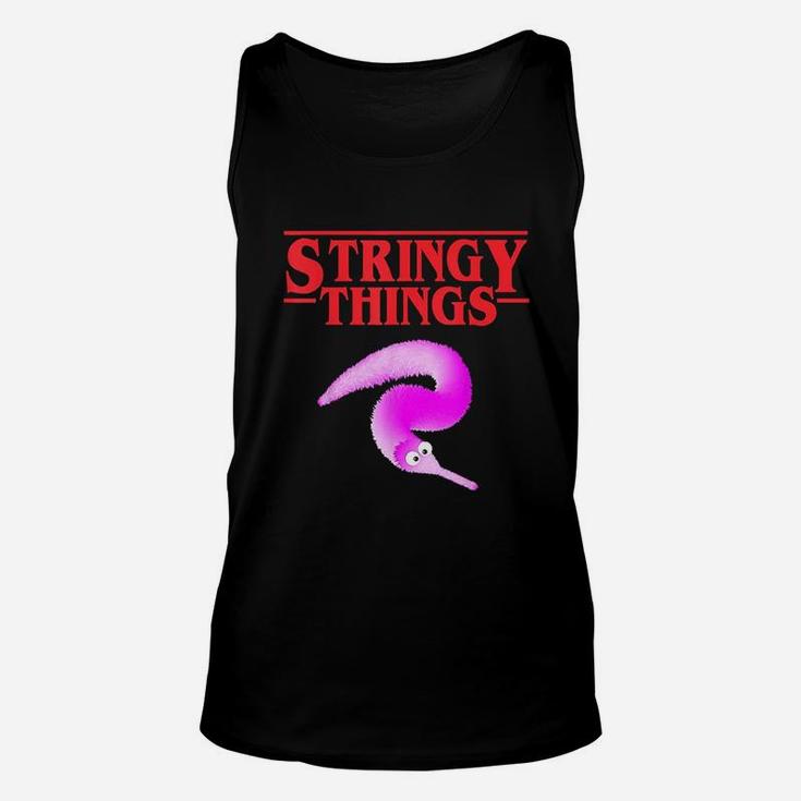 Stringy Things Fuzzy Magic Worm On A String Dank Meme Gift Unisex Tank Top