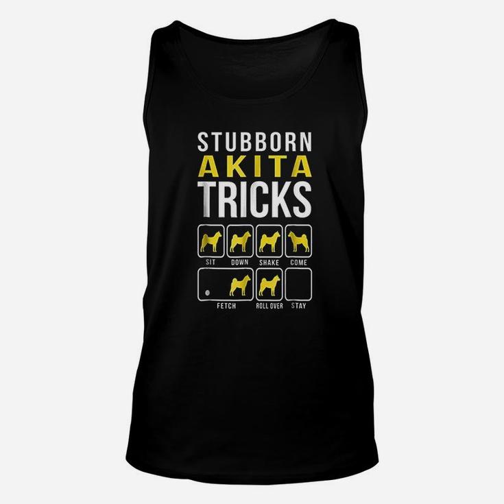 Stubborn Akita Tricks Unisex Tank Top