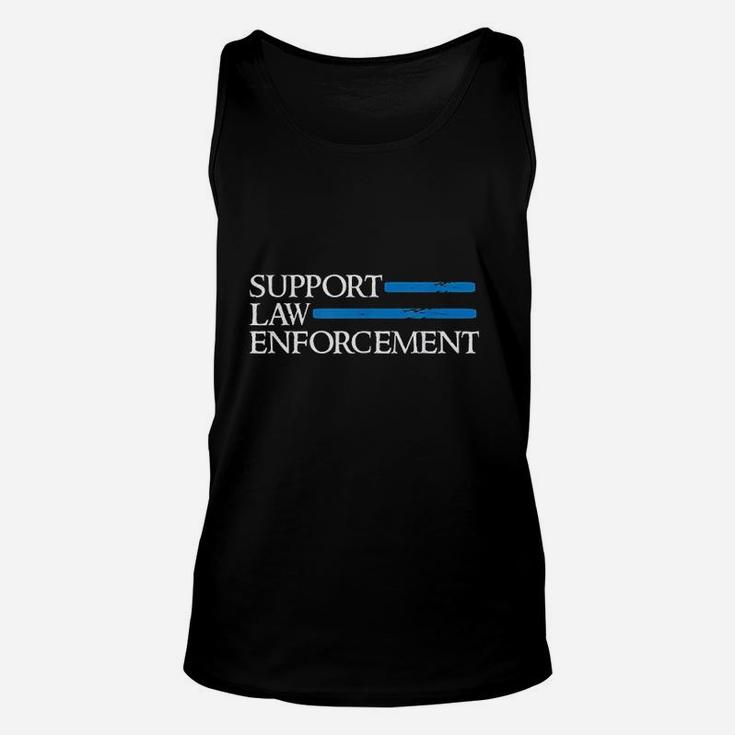 Support Law Enforcement Blue Police Unisex Tank Top
