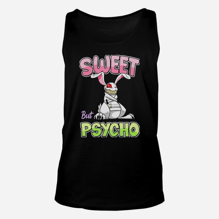 Sweet But Psycho Shirt Bunny Creepy Gothic Rabbit Funny Sweatshirt Unisex Tank Top