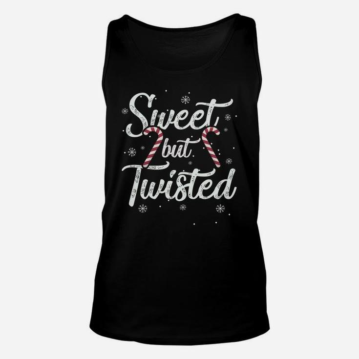 Sweet But Twisted Funny Candy Cane Christmas Mens Unisex Tank Top