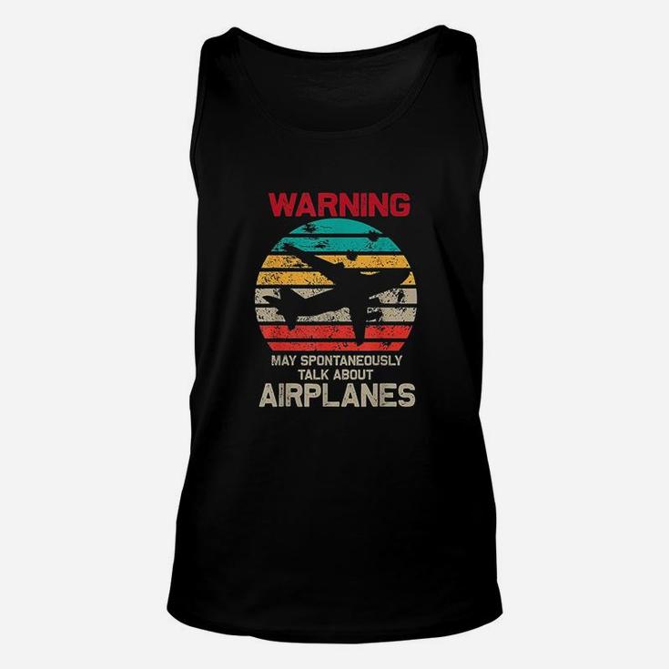 Talk About Airplanes Pilot And Aviation Unisex Tank Top