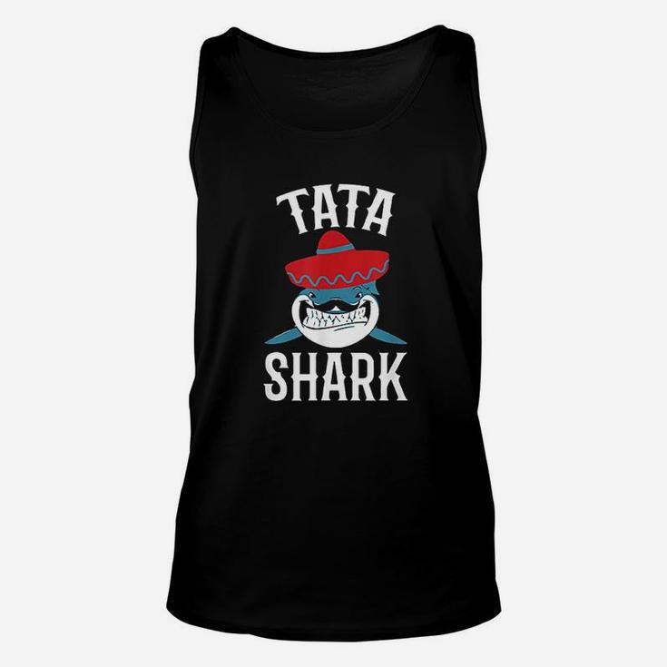 Tata Shark Funny Spanish Daddy Gift Unisex Tank Top