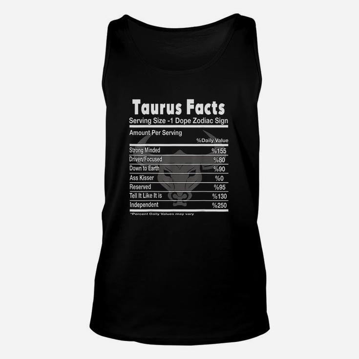 Taurus Facts Funny Taurus Unisex Tank Top