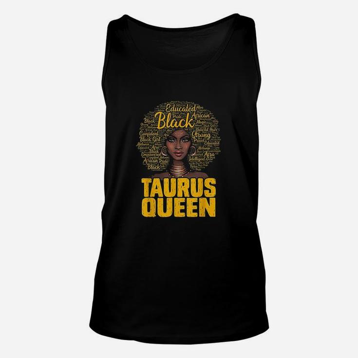 Taurus Queen Black Woman Afro Natural Hair African  American Unisex Tank Top