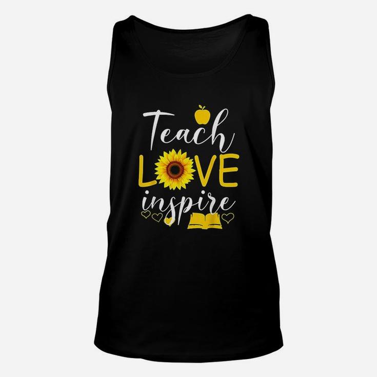 Teach Love Inspire Sunflower Unisex Tank Top