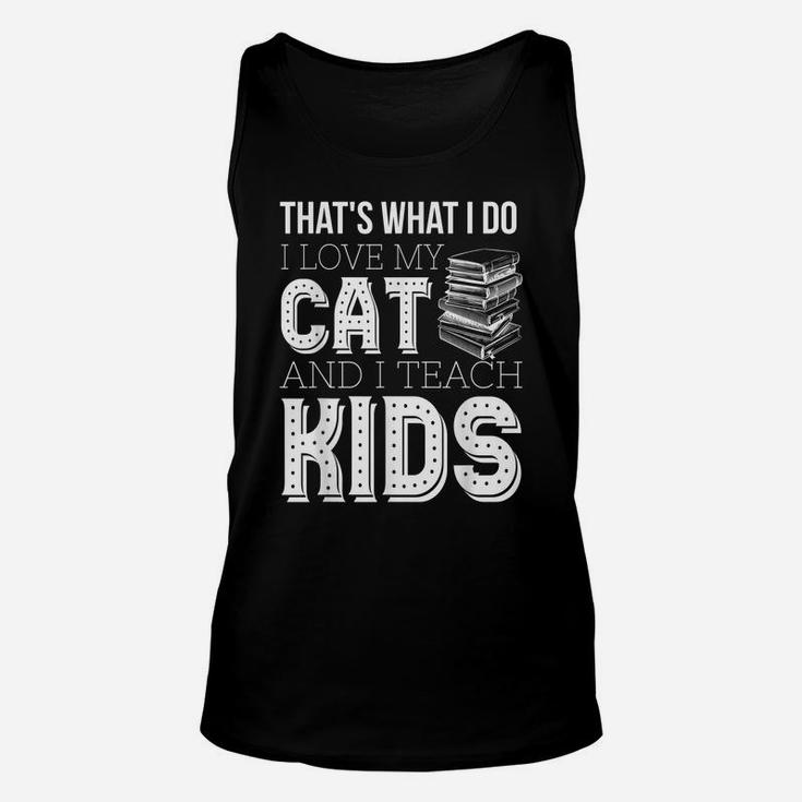Teacher And Cat Lovers Gift Unisex Tank Top