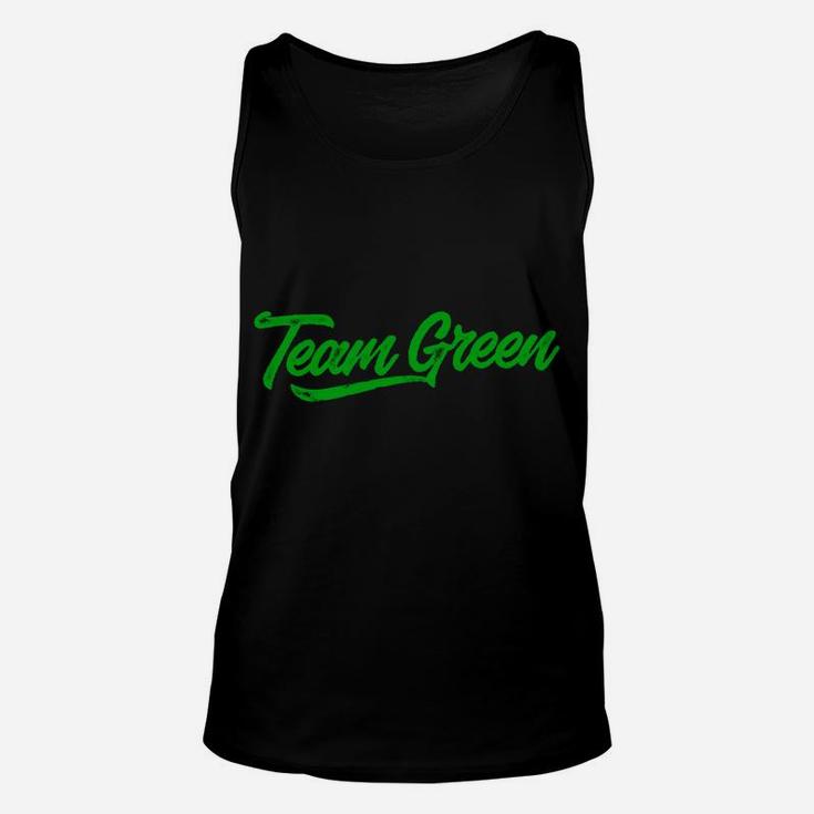 Team Green Shirt Sleepaway Camp Color War Summer Team Spirit Unisex Tank Top