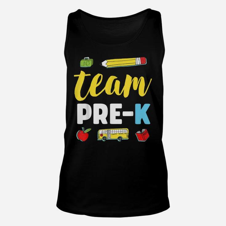 Team Pre-K Teacher Shirt First Day Preschool Back To School Unisex Tank Top