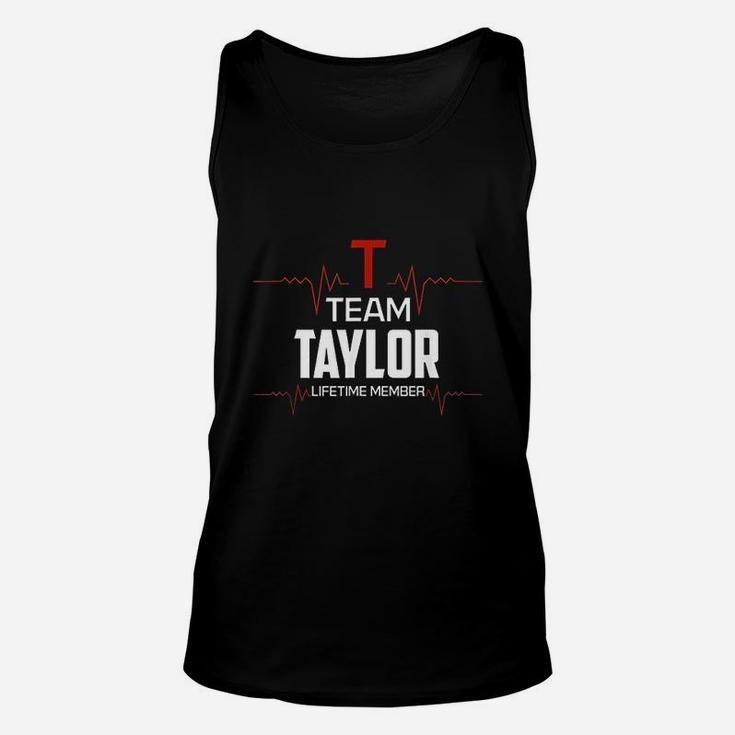Team Taylor Lifetime Member Surname Last Name Unisex Tank Top
