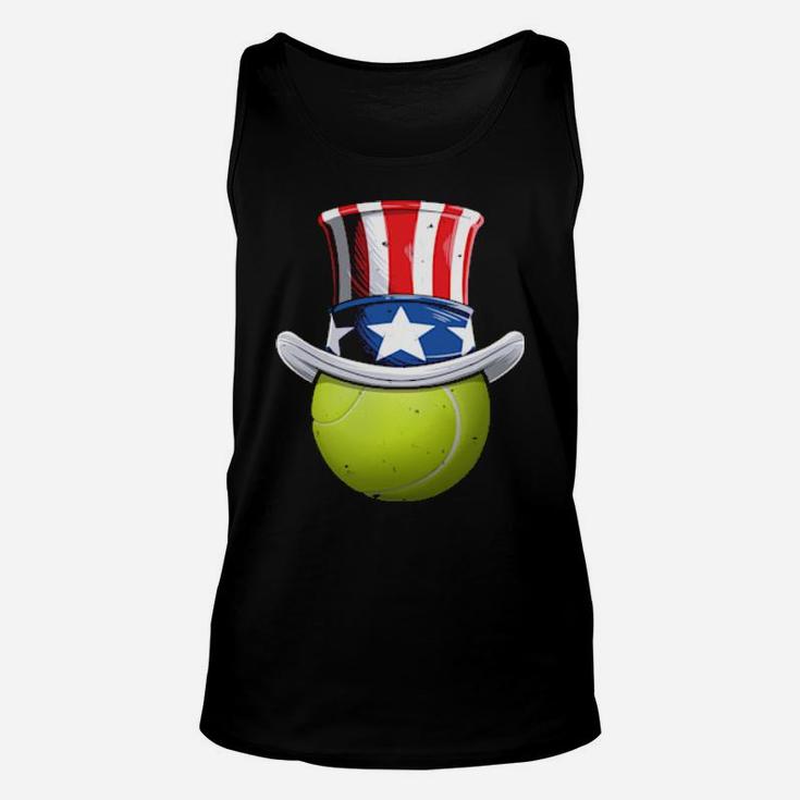 Tennis Ball 4Th Of July Uncle Sam American Flag Unisex Tank Top