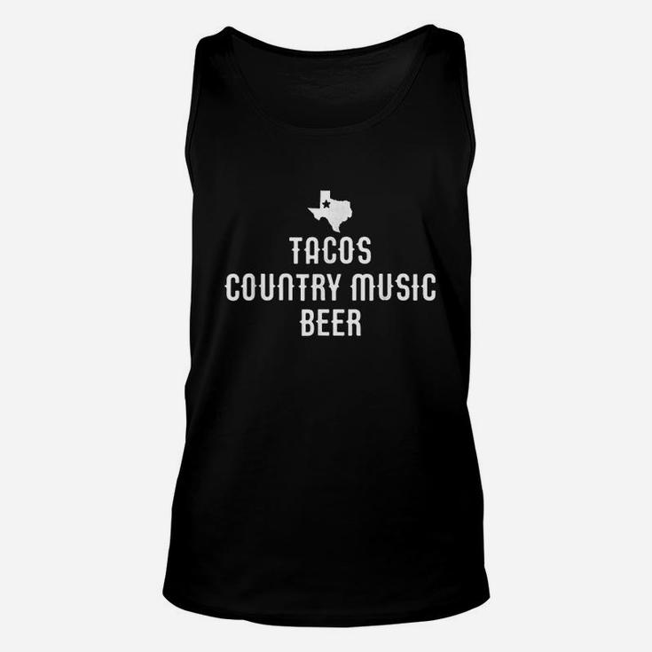 Texas Tacos Country Music Beer Unisex Tank Top