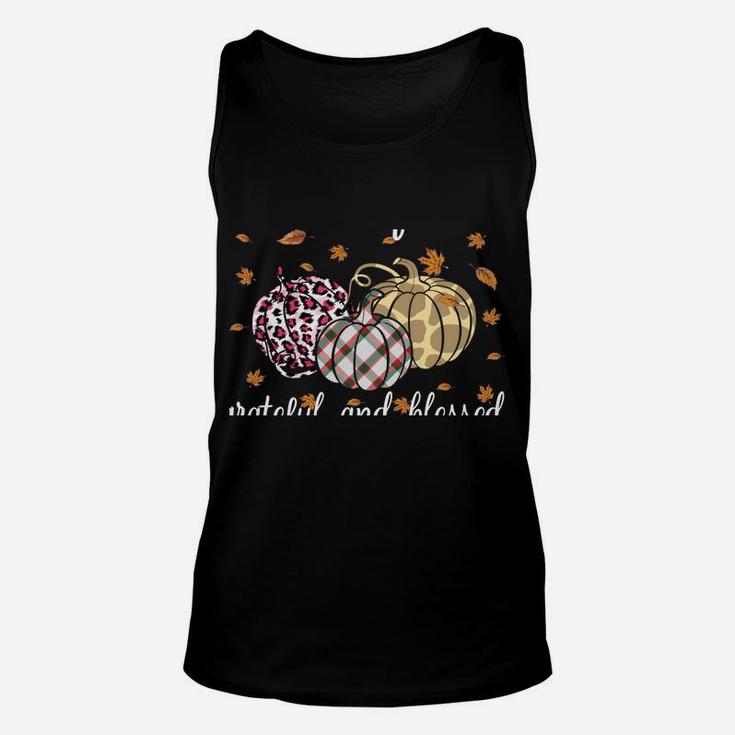 Thankful Grateful Blessed Shirt For Women Funny Christmas Unisex Tank Top
