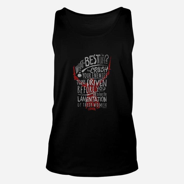 The Barbarian What Is Best In Life Unisex Tank Top