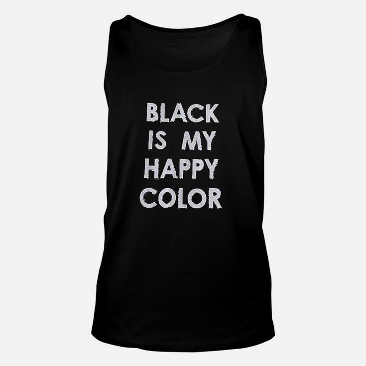 The Bold Banana Black Is My Happy Color Unisex Tank Top
