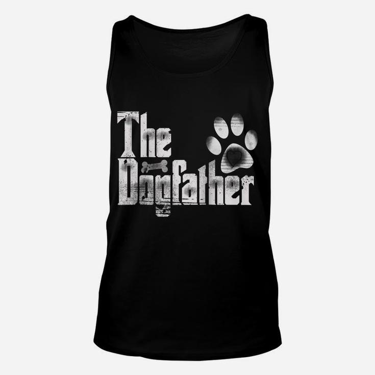 The Dogfather Bone Dog Lover Dad Funny Father's Day Gifts Raglan Baseball Tee Unisex Tank Top