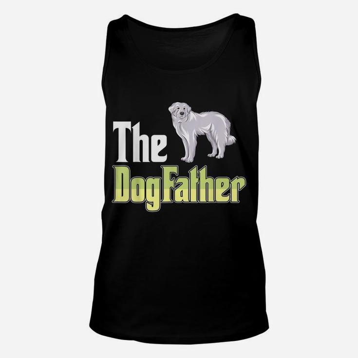 The Dogfather Great Pyrenees Funny Dog Owner Father’ Day Unisex Tank Top