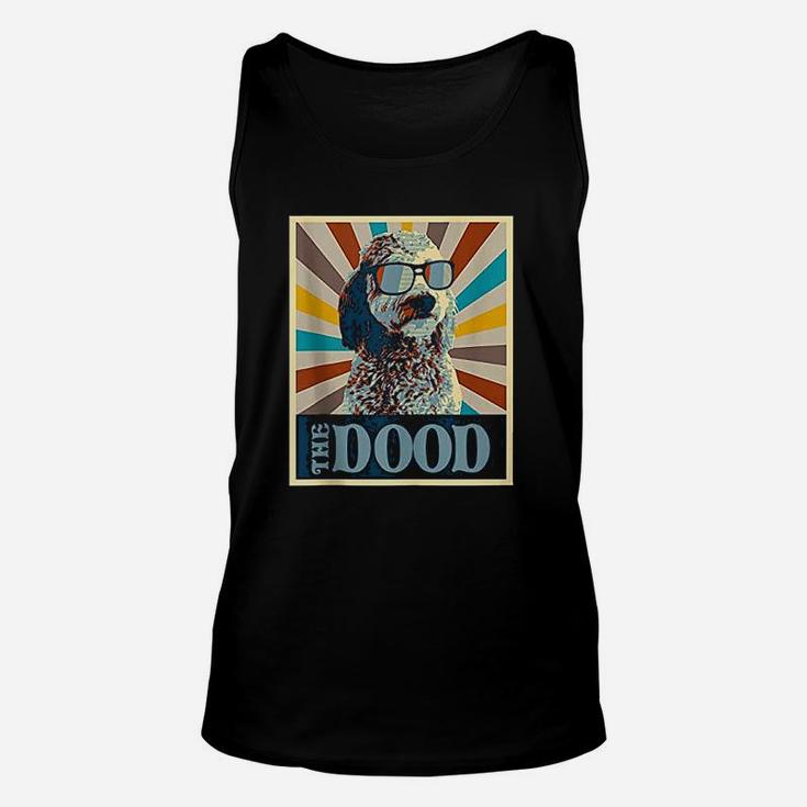 The Dood Retro Goldendoodle  Doodle Mom And Dood Dad Unisex Tank Top