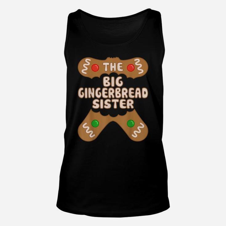 The Gingerbread Big Sister, Family Matching Group Christmas Unisex Tank Top