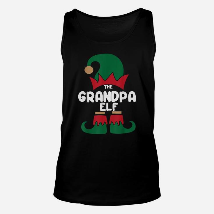 The Grandpa The Dog Dad Elf Christmas Shirts Matching Family Unisex Tank Top