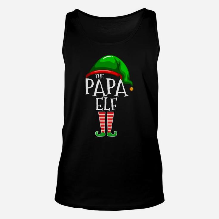 The Papa Elf Family Matching Group Christmas Gift Grandpa Sweatshirt Unisex Tank Top