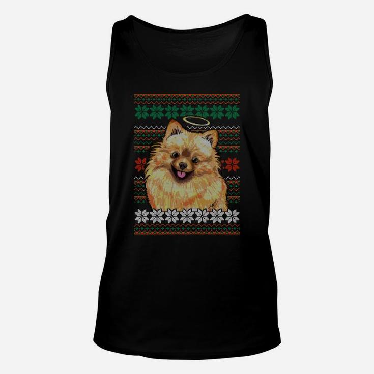 The Pomeranian Ugly Christmas Sweater Design Sweatshirt Unisex Tank Top