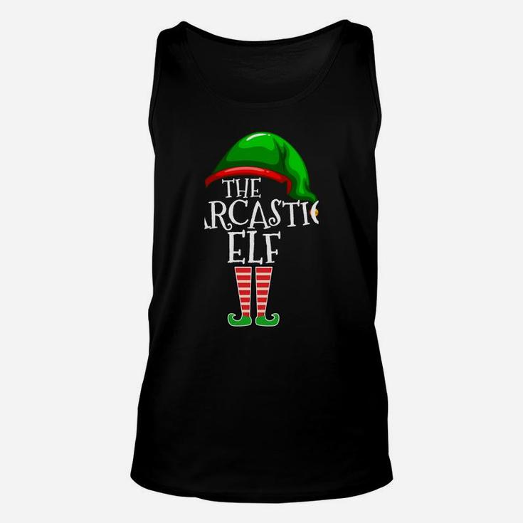 The Sarcastic Elf Family Matching Group Christmas Gift Funny Unisex Tank Top