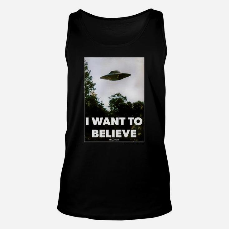The X-Files I Want To Believe Ufo Poster Unisex Tank Top