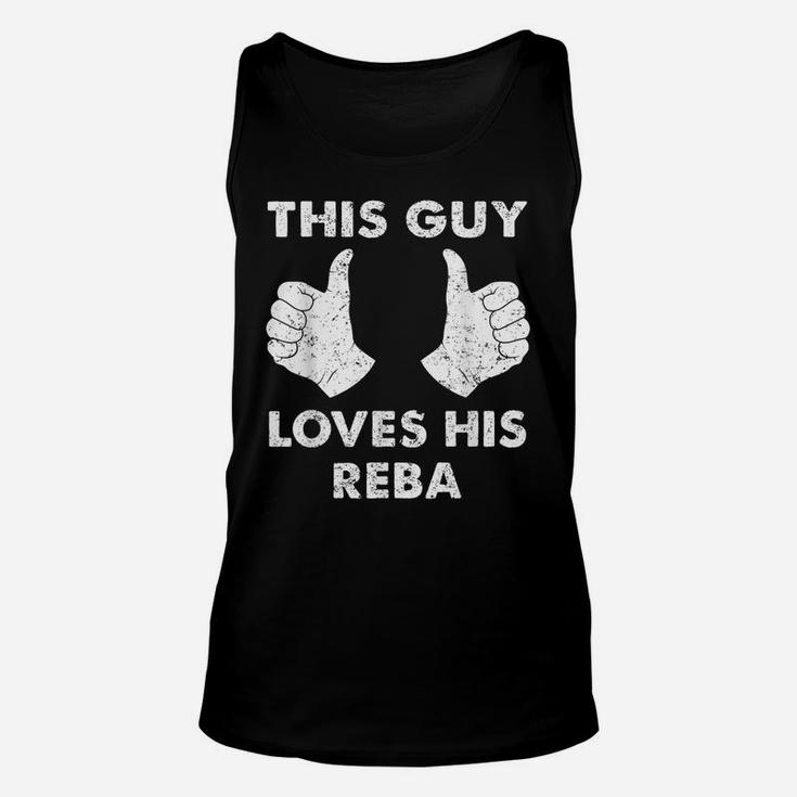 This Guy Loves His Reba Gift Valentine Heart Belongs 3 Unisex Tank Top