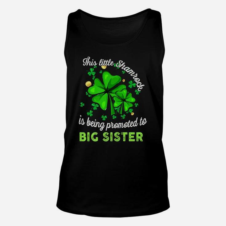 This Little Shamrock Is Being Promoted To Big Sister Lucky Unisex Tank Top