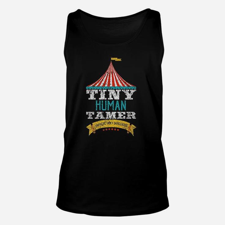 Tiny Human Tamer Circus Carnival Gymnast Distressed Unisex Tank Top