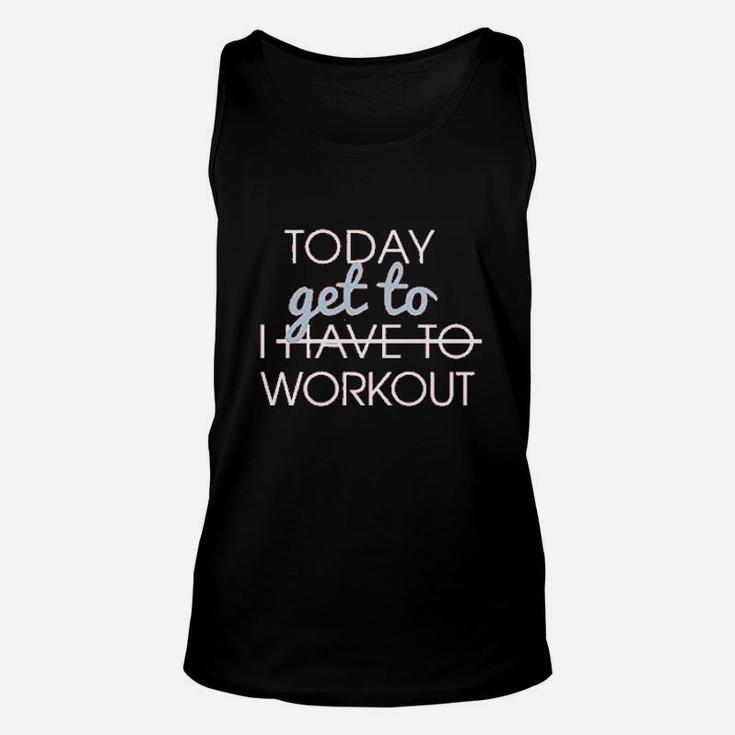 Today I Get To Workout Print On Flowy Burnout Unisex Tank Top