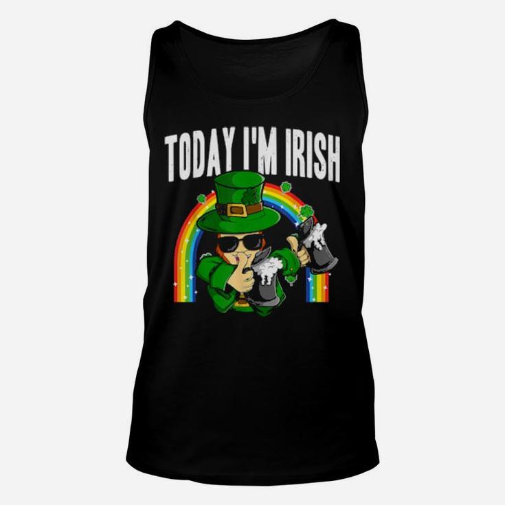 Today Im Irish St Patricks Day Leprechaun Beer Unisex Tank Top