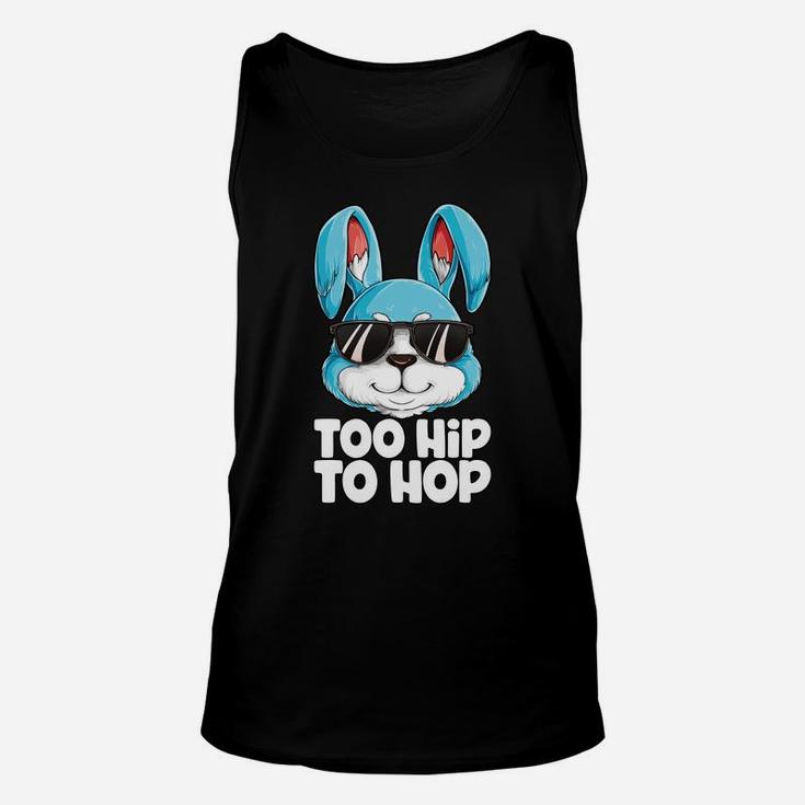 Too Hip To Hop Easter Day Bunny Boys Girls Kids Unisex Tank Top