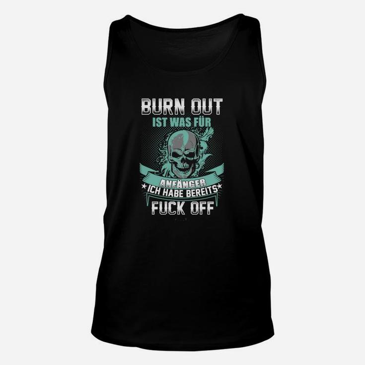 Totenkopf Schwarzes Unisex TankTop mit Burn Out Statement, Modisches Print-Design