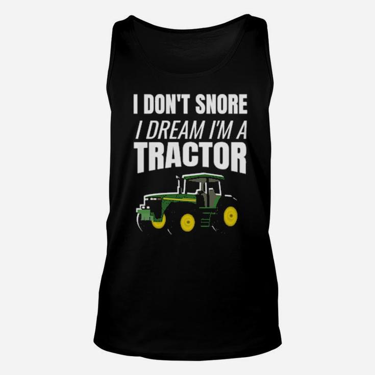 Tractor Enthusiast Snorer Farming Unisex Tank Top