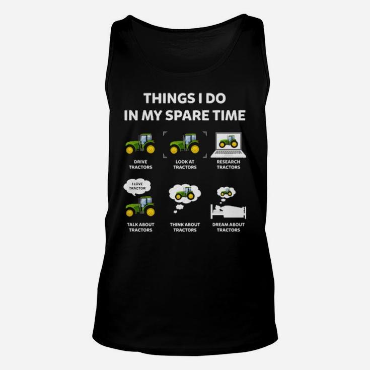 Tractor Things I Do In My Spare Time Unisex Tank Top