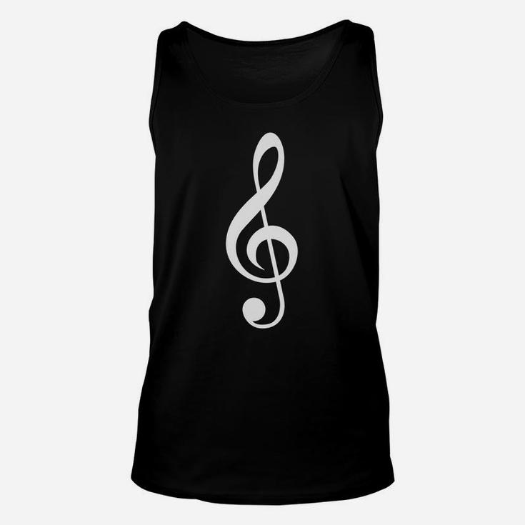 Treble Clef Musical Note Musician Guitar Bass Piano Pianist Unisex Tank Top