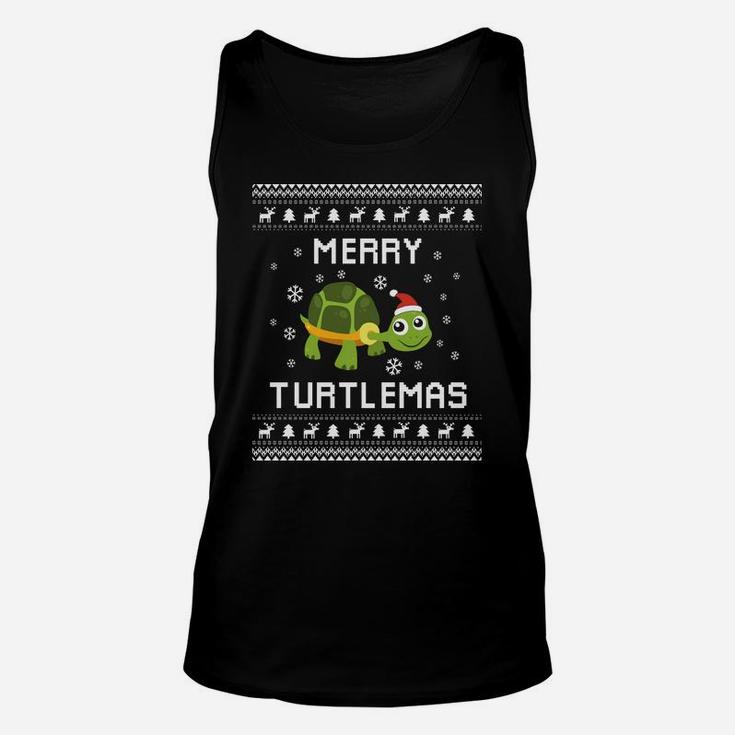 Turtle Lover Christmas Ugly Xmas Turtle Sweater Gift Sweatshirt Unisex Tank Top