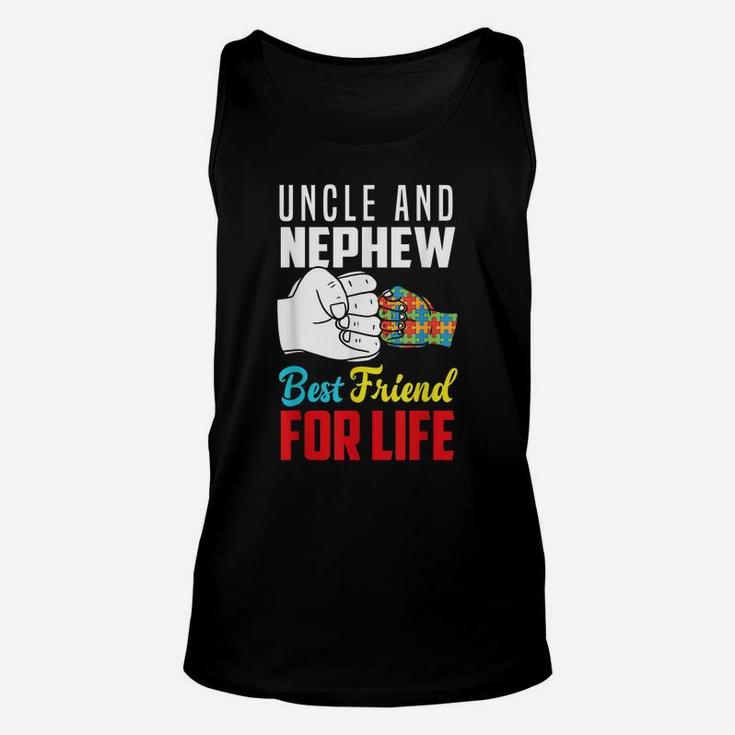 Uncle And Nephew Best Friend For Life Autistic Autism Uncle Unisex Tank Top