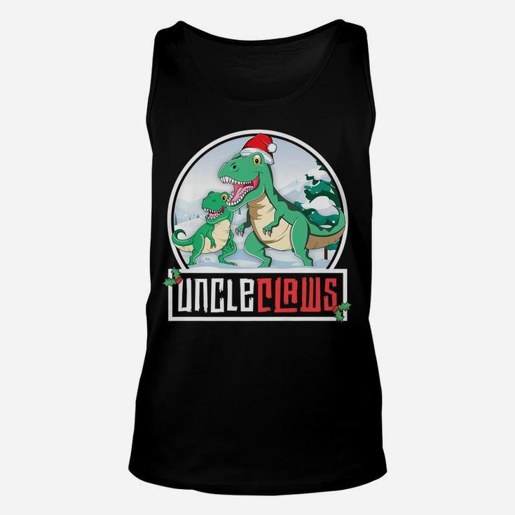 Uncle Claws Saurus T-Rex Dinosaur Matching Family Christmas Unisex Tank Top