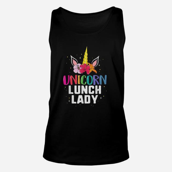 Unicorn Lunch Lady School Cafeteria Unisex Tank Top