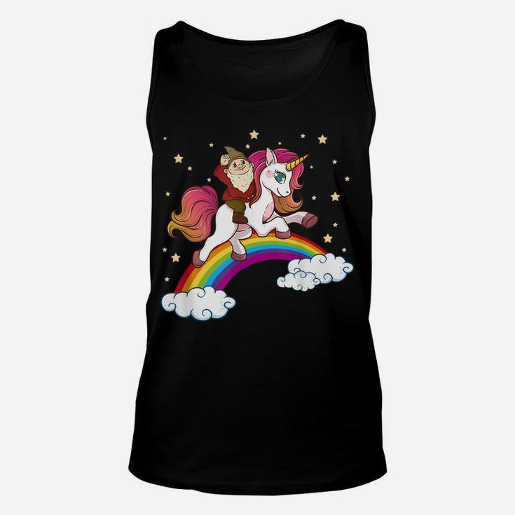 Unicorn Rainbow Gnome Sleeping Dream Star Unisex Tank Top