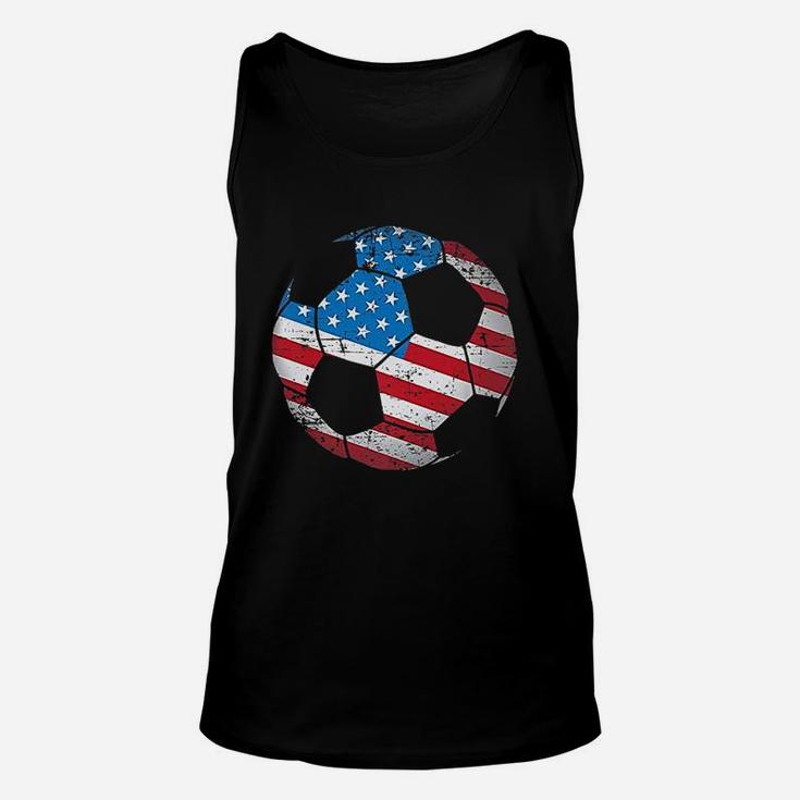 United States Soccer Ball Flag Jersey  Usa Football Unisex Tank Top
