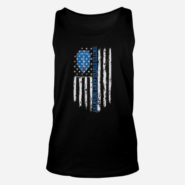 Us Army Infantry "Follow Me" American Flag Unisex Tank Top