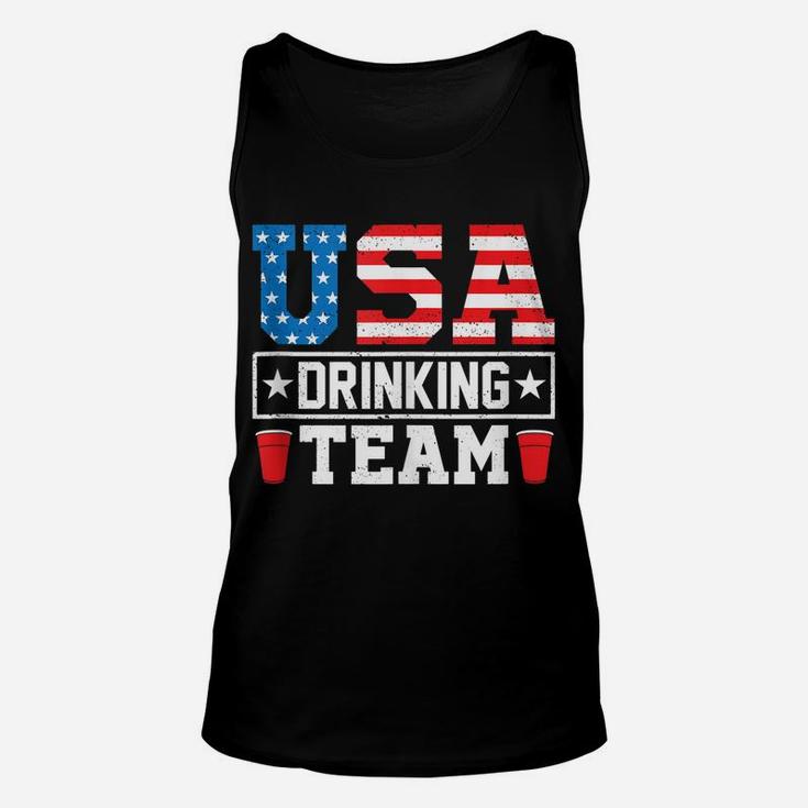 Usa Drinking Team Funny Drinking Beer Lover Gift Unisex Tank Top