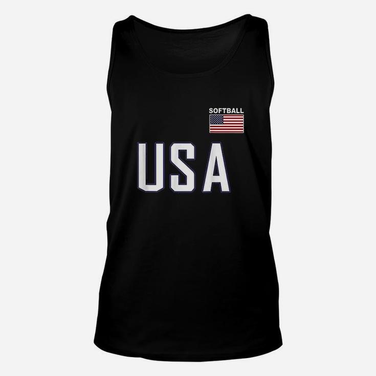 Usa Flag Softball Pocket Team Jersey Gift Top Unisex Tank Top